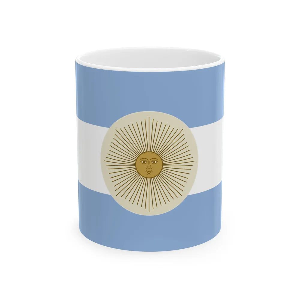 Flag of the San Juan Province reverse (Argentina) White Coffee Mug 11oz - Go Mug Yourself