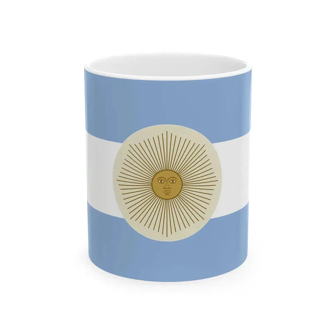 Flag of the San Juan Province reverse (Argentina) White Coffee Mug 11oz - Go Mug Yourself