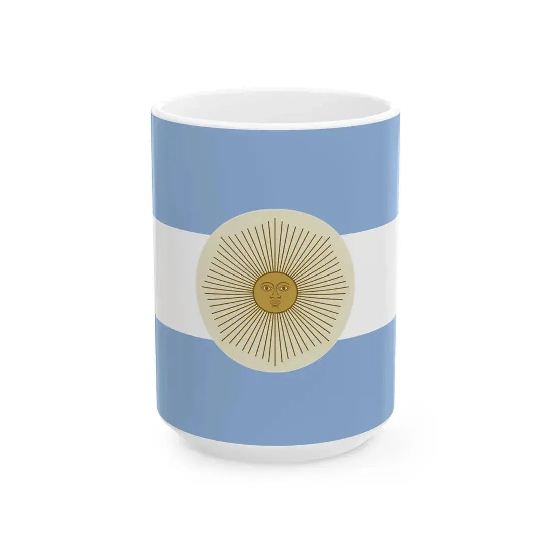 Flag of the San Juan Province reverse (Argentina) White Coffee Mug 15oz - Go Mug Yourself