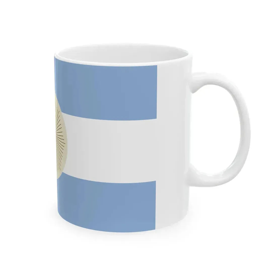 Flag of the San Juan Province reverse (Argentina) White Coffee Mug - Go Mug Yourself