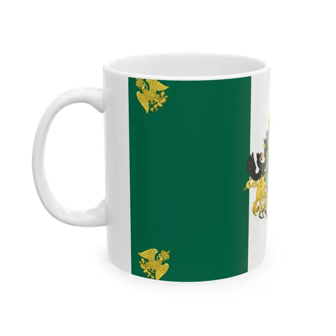Flag of the Second Mexican Empire Imperial Banner (Mexico) White Coffee Mug - Go Mug Yourself