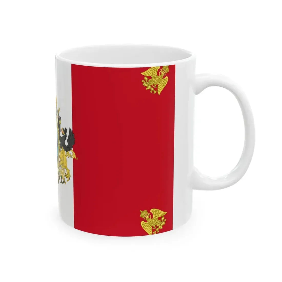 Flag of the Second Mexican Empire Imperial Banner (Mexico) White Coffee Mug - Go Mug Yourself
