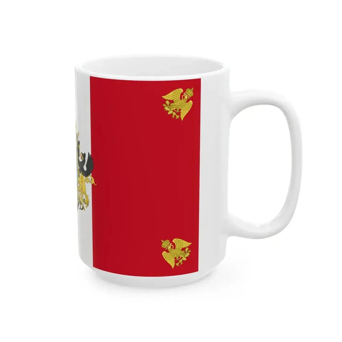 Flag of the Second Mexican Empire Imperial Banner (Mexico) White Coffee Mug - Go Mug Yourself