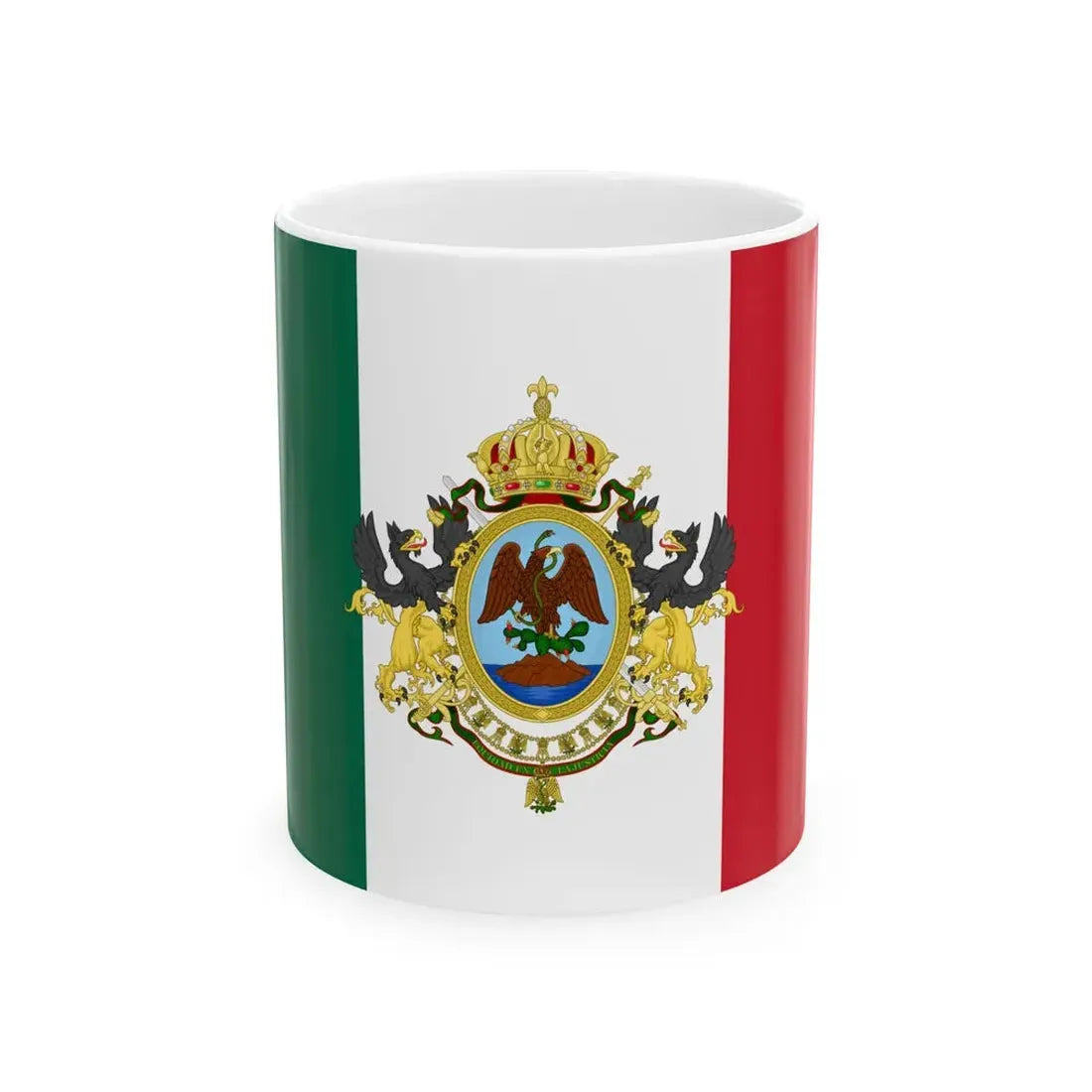 Flag of the Second Mexican Empire (Mexico) White Coffee Mug 11oz - Go Mug Yourself