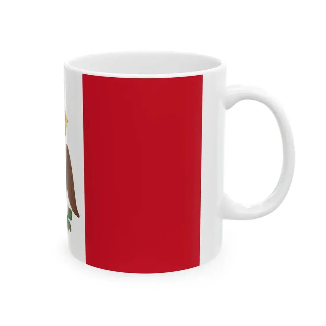 Flag of the Second Mexican Empire War Flag (Mexico) White Coffee Mug - Go Mug Yourself
