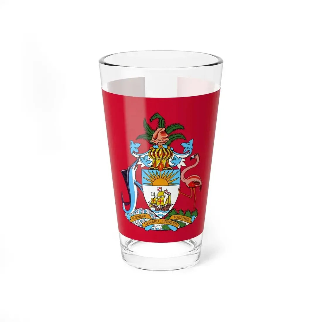 Flag of the Senate of the Bahamas (Bahamas) Pint Glass 16oz 16oz - Go Mug Yourself
