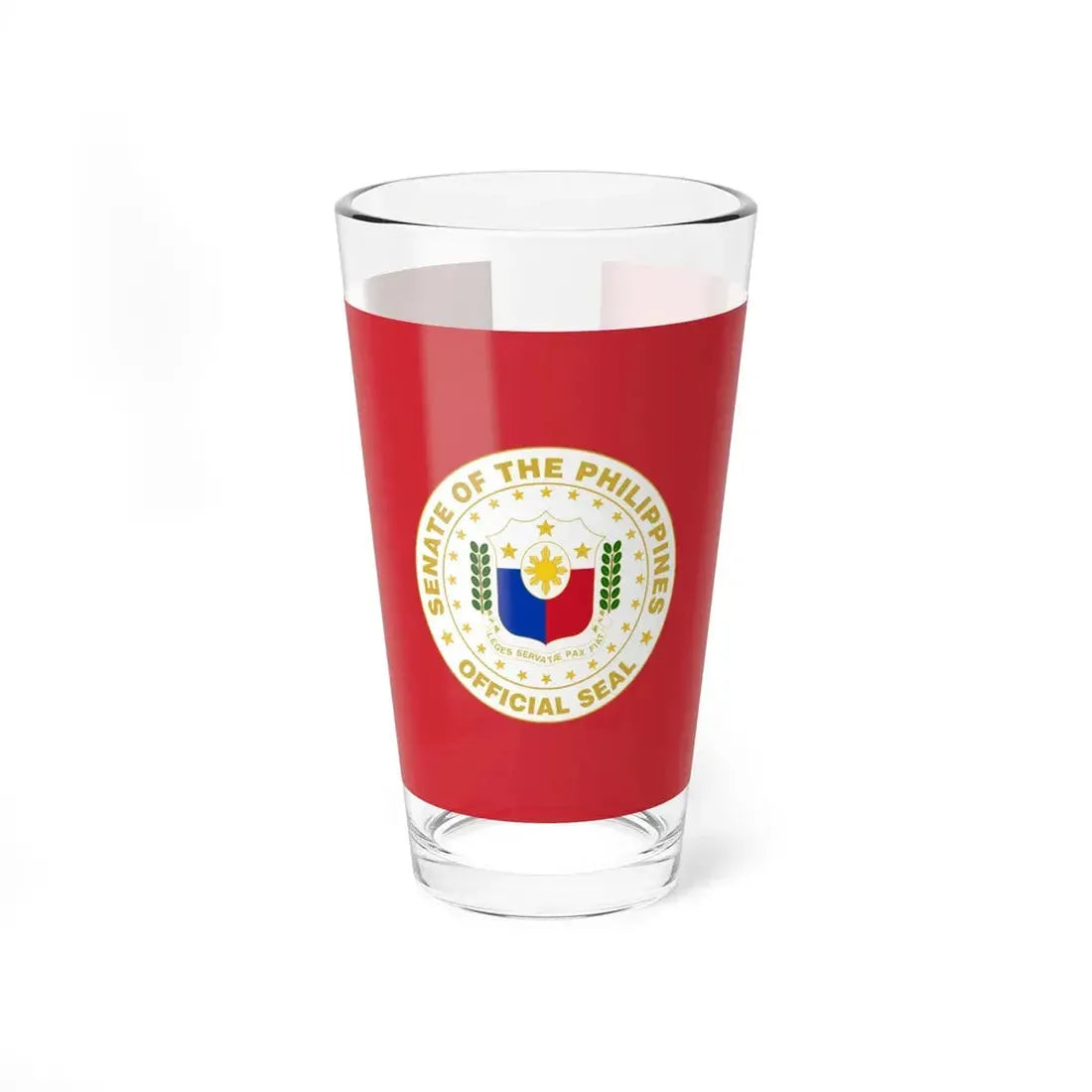 Flag of the Senate President of the Philippines (Philippines) Pint Glass 16oz 16oz - Go Mug Yourself