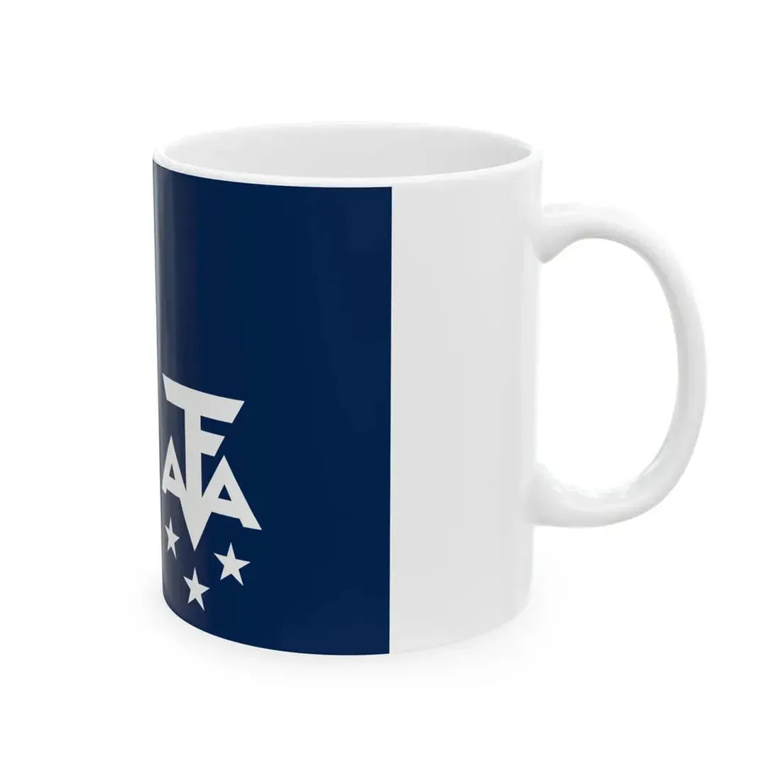 Flag of the Senior Administrator of the French Southern and Antarctic Lands (France) White Coffee Mug - Go Mug Yourself