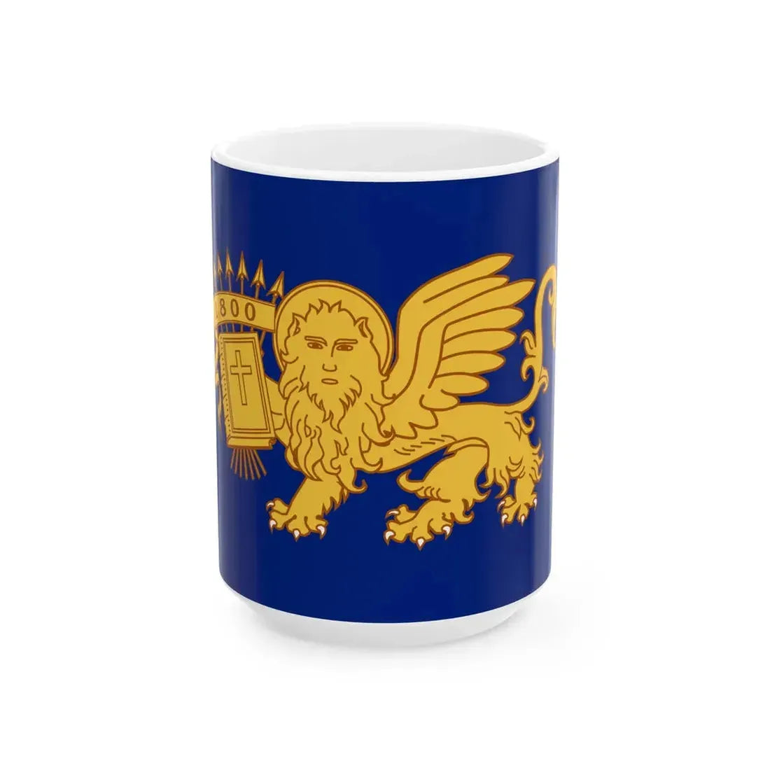 Flag of the Septinsular Republic (Greece) White Coffee Mug 15oz - Go Mug Yourself
