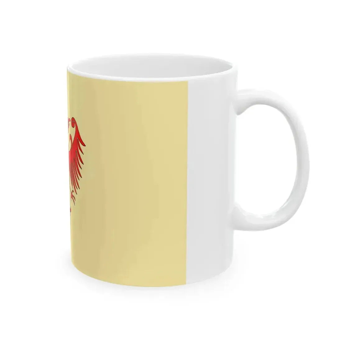 Flag of the Serbian Empire reconstruction (North Macedonia) White Coffee Mug - Go Mug Yourself