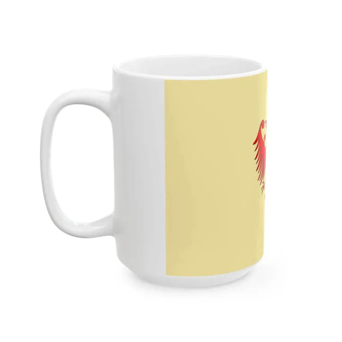 Flag of the Serbian Empire reconstruction (North Macedonia) White Coffee Mug - Go Mug Yourself