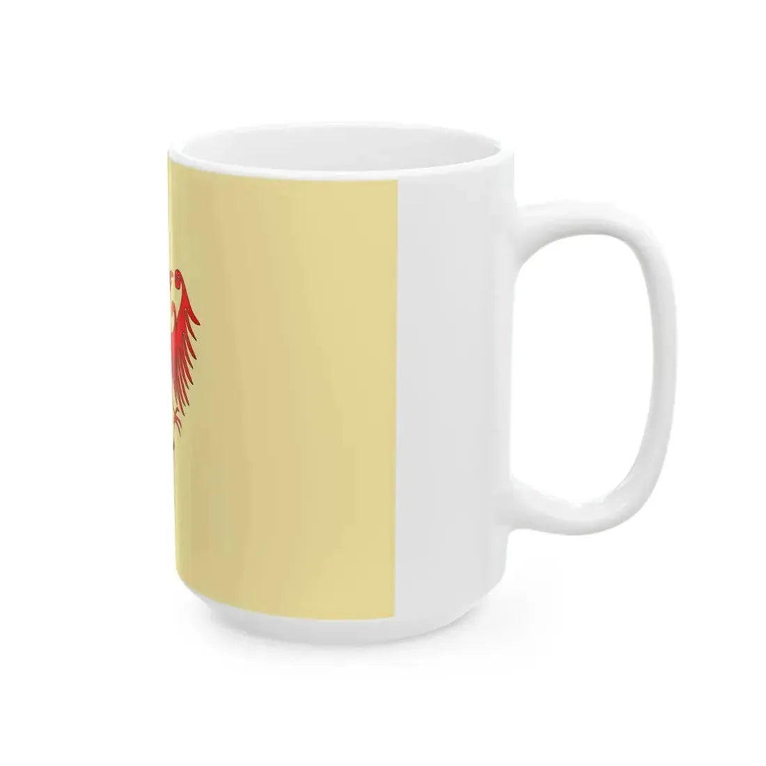 Flag of the Serbian Empire reconstruction (North Macedonia) White Coffee Mug - Go Mug Yourself