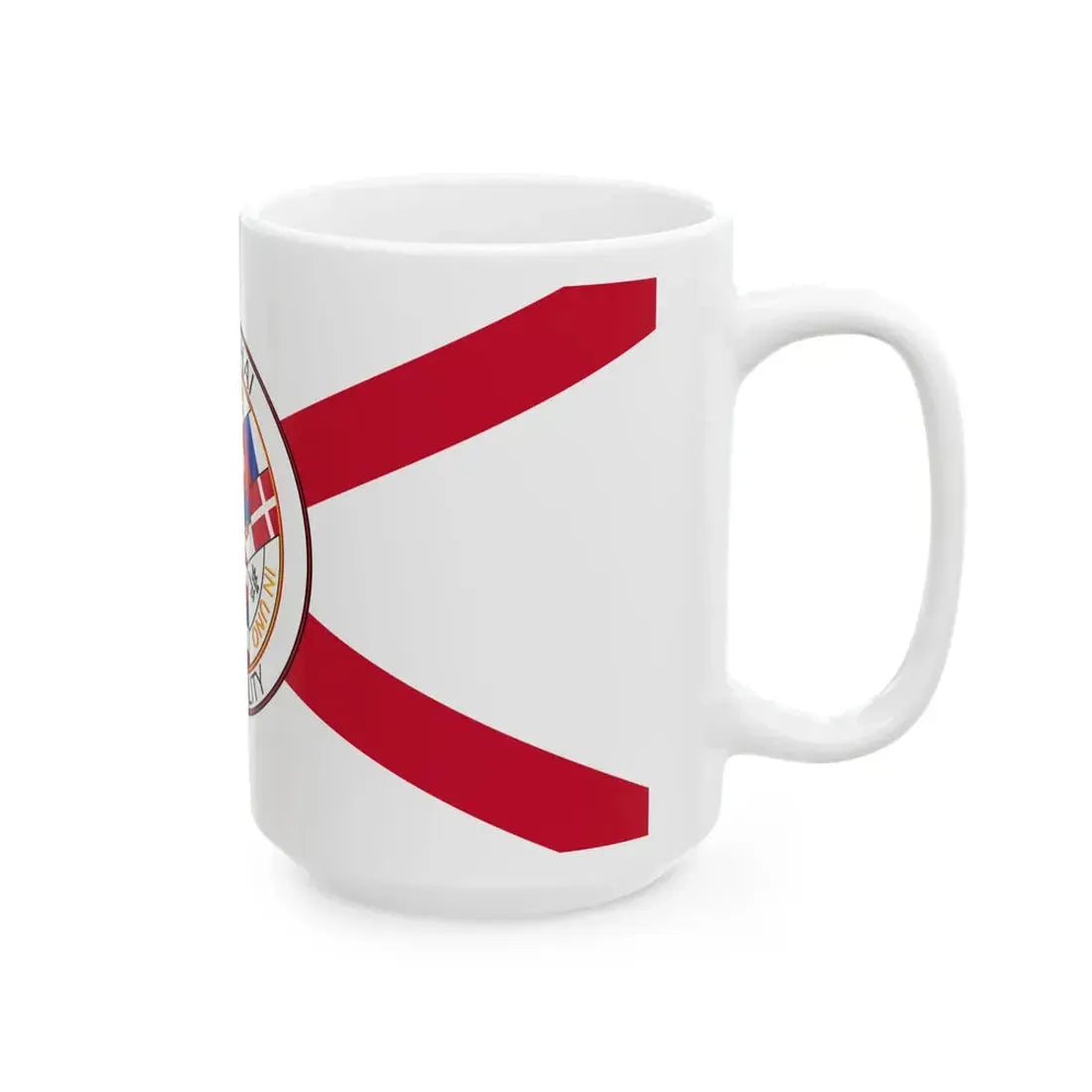 Flag of the Shanghai International Settlement pre-WWI (China) White Coffee Mug - Go Mug Yourself