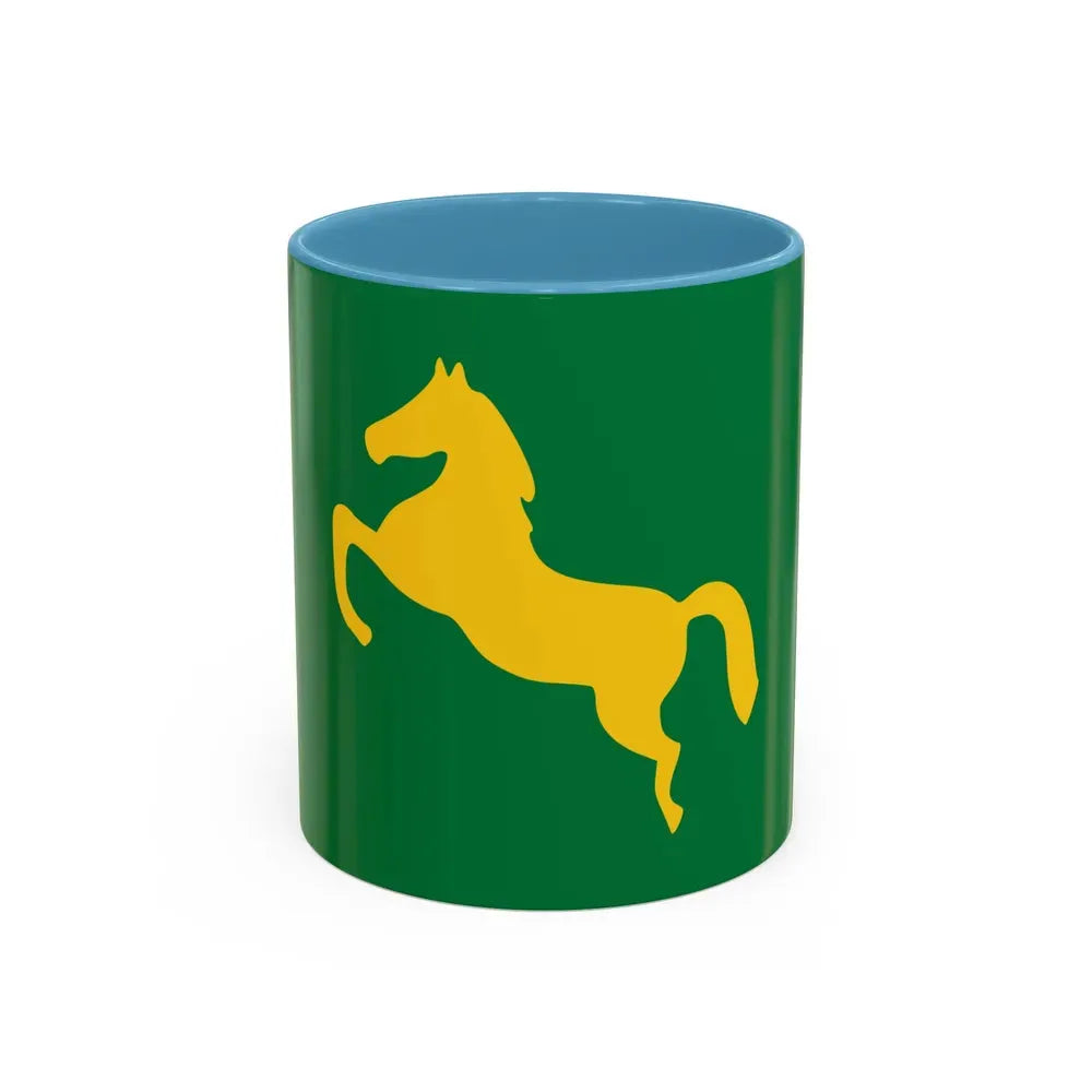 Flag of the Sharqia Governorate Egypt - Accent Coffee Mug 11oz Light Blue - Go Mug Yourself