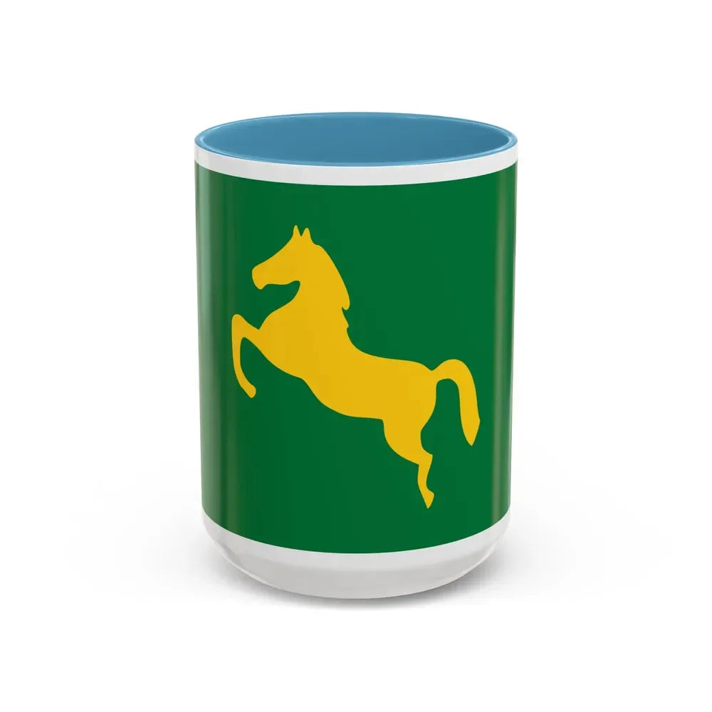 Flag of the Sharqia Governorate Egypt - Accent Coffee Mug 15oz Light Blue - Go Mug Yourself