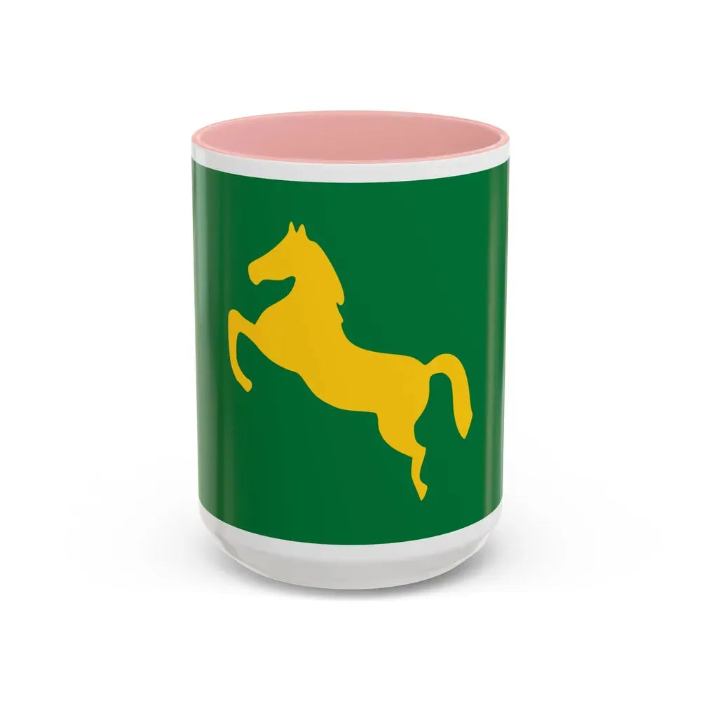 Flag of the Sharqia Governorate Egypt - Accent Coffee Mug 15oz Pink - Go Mug Yourself