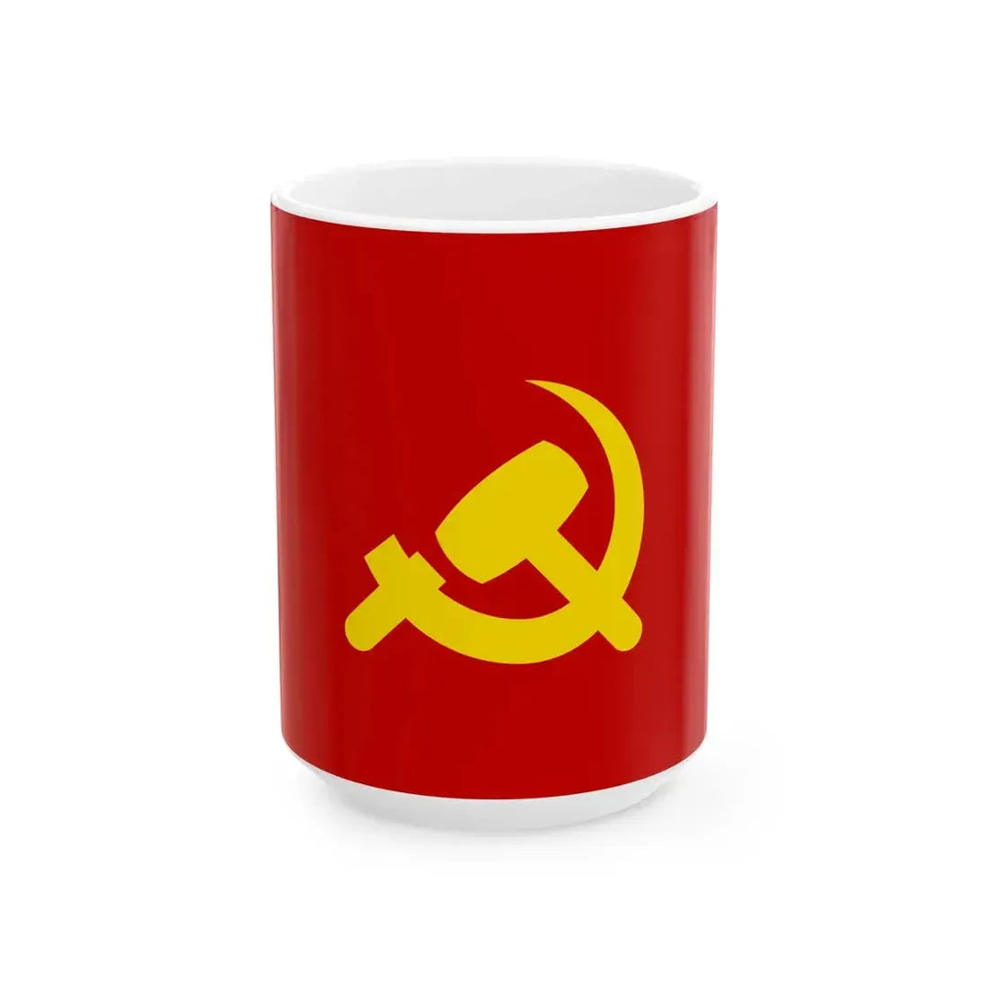 Flag of the Shining Path (Peru) White Coffee Mug 15oz - Go Mug Yourself