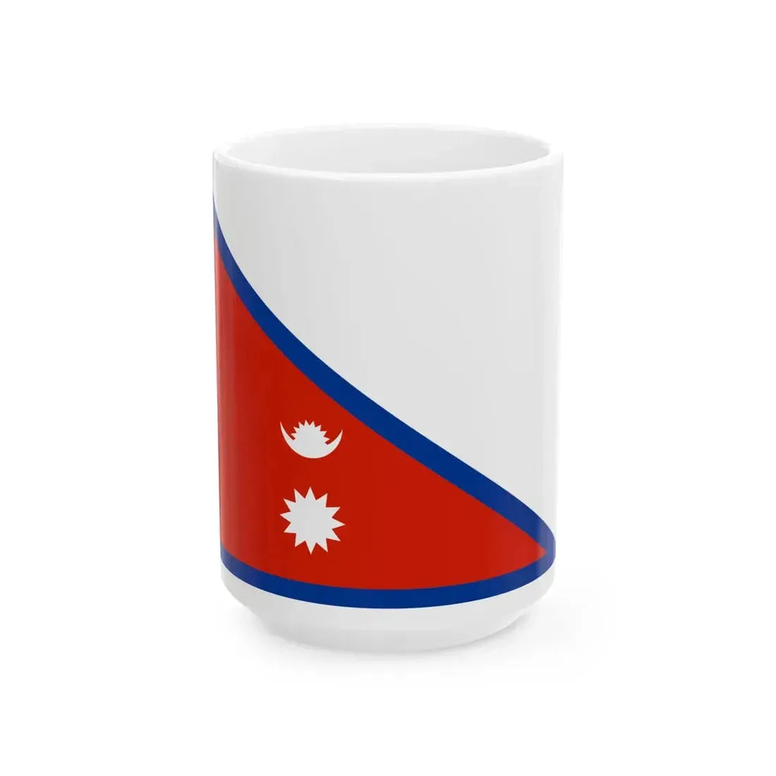 Flag of the Shree Bhawani Buksh Battalion (Nepal) White Coffee Mug 15oz - Go Mug Yourself