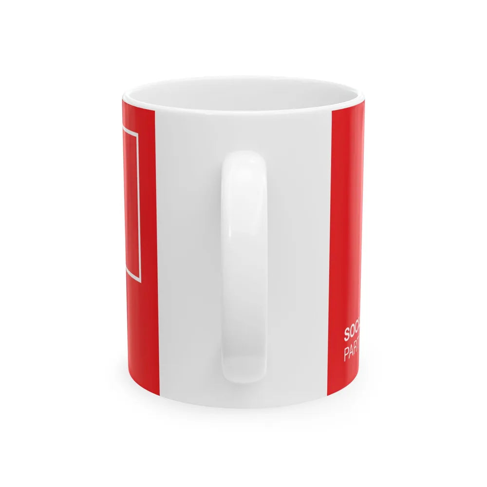 Flag of the Social Democratic Party of Croatia (Croatia) White Coffee Mug - Go Mug Yourself