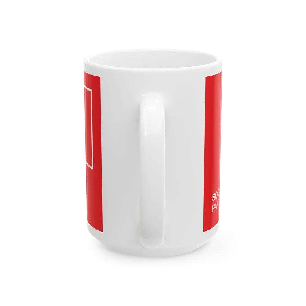 Flag of the Social Democratic Party of Croatia (Croatia) White Coffee Mug - Go Mug Yourself