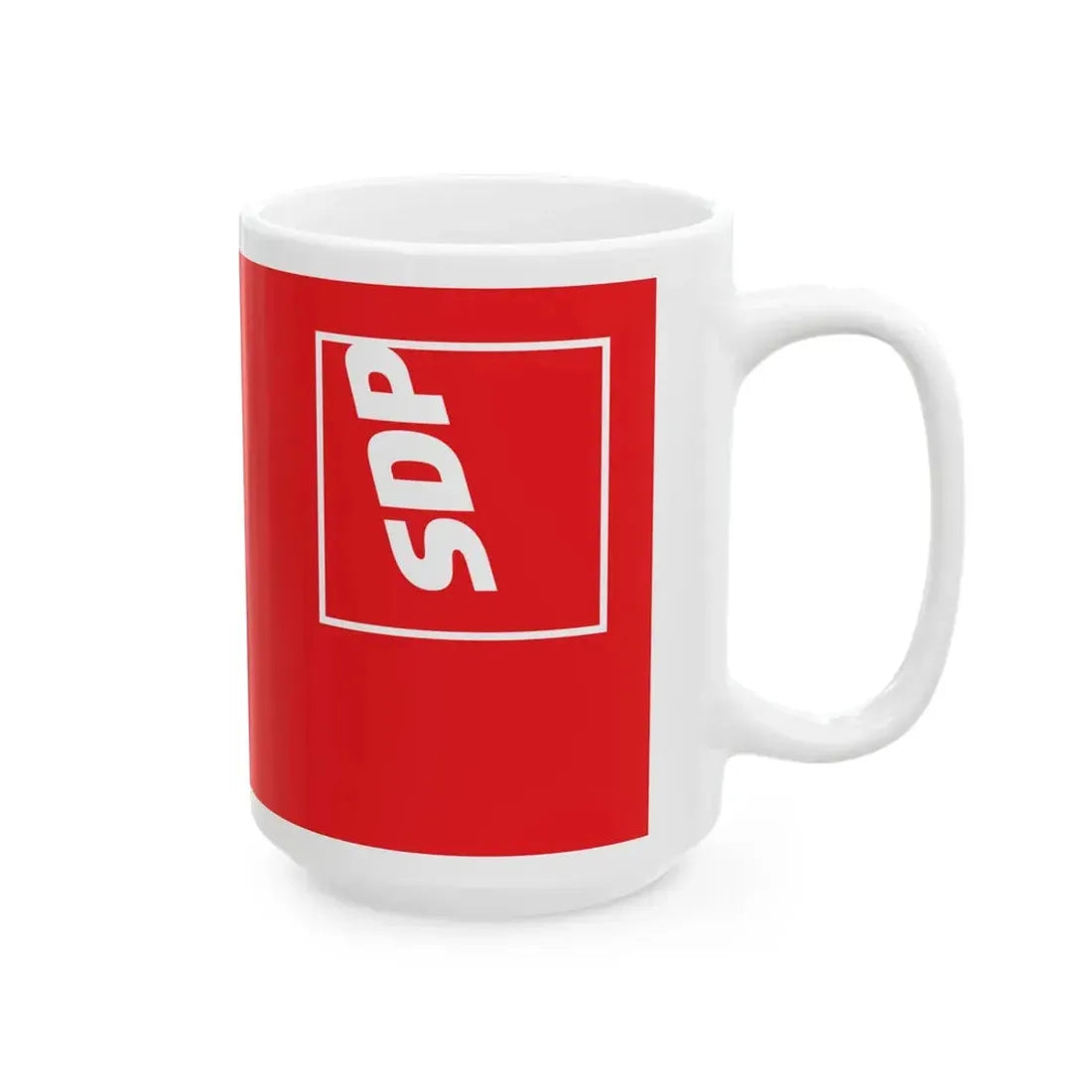 Flag of the Social Democratic Party of Croatia (Croatia) White Coffee Mug - Go Mug Yourself