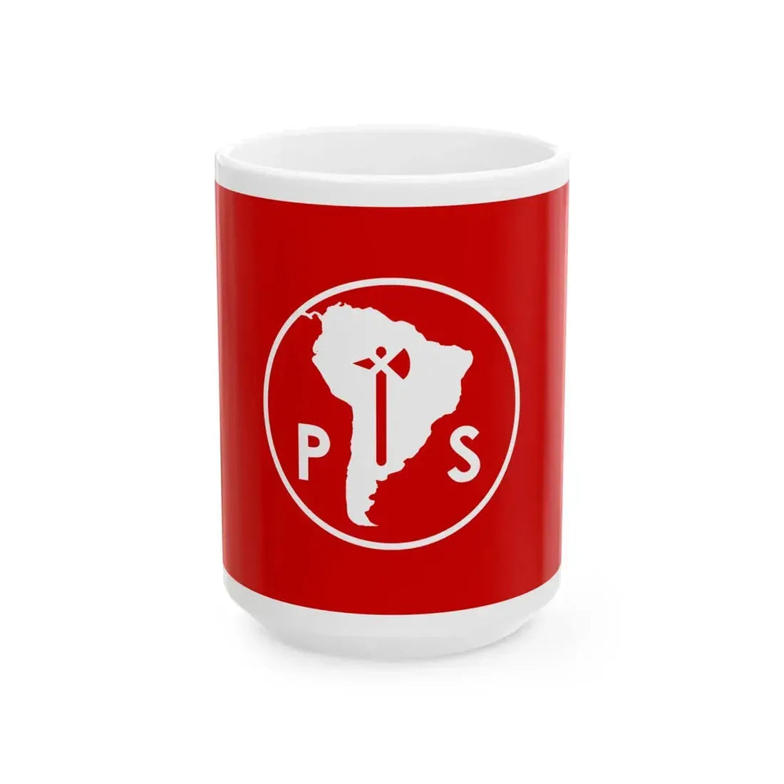 Flag of the Socialist Party of Chile (Chile) White Coffee Mug 15oz - Go Mug Yourself