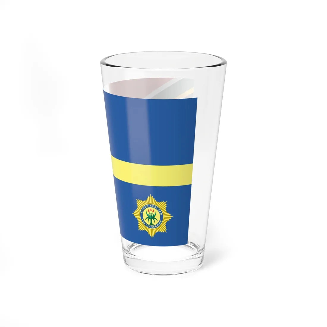 Flag of the South African Police Service (South Africa) Pint Glass 16oz - Go Mug Yourself