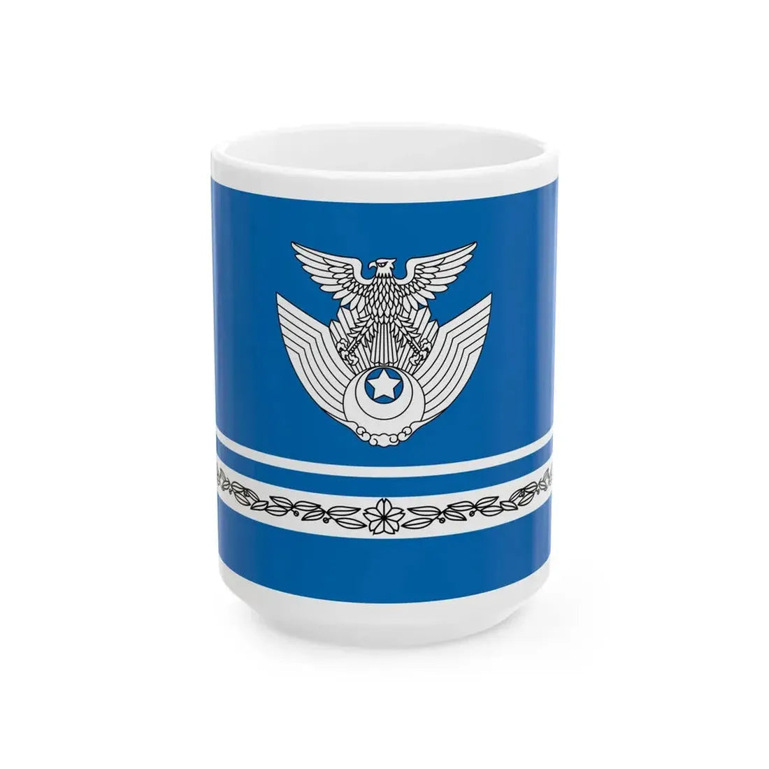 Flag of the Space Operations Squadron of JASDF (Japan) White Coffee Mug 15oz - Go Mug Yourself