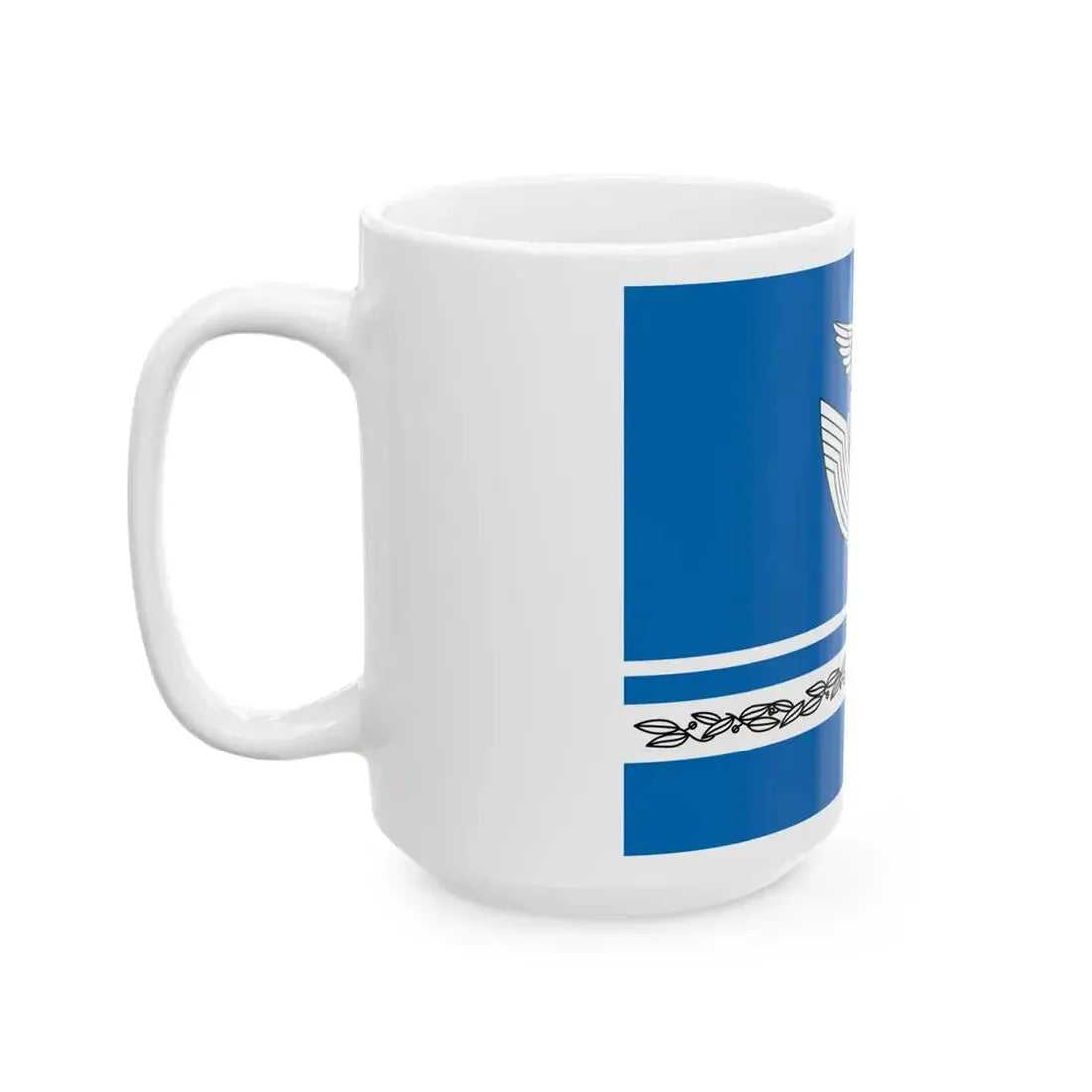 Flag of the Space Operations Squadron of JASDF (Japan) White Coffee Mug - Go Mug Yourself