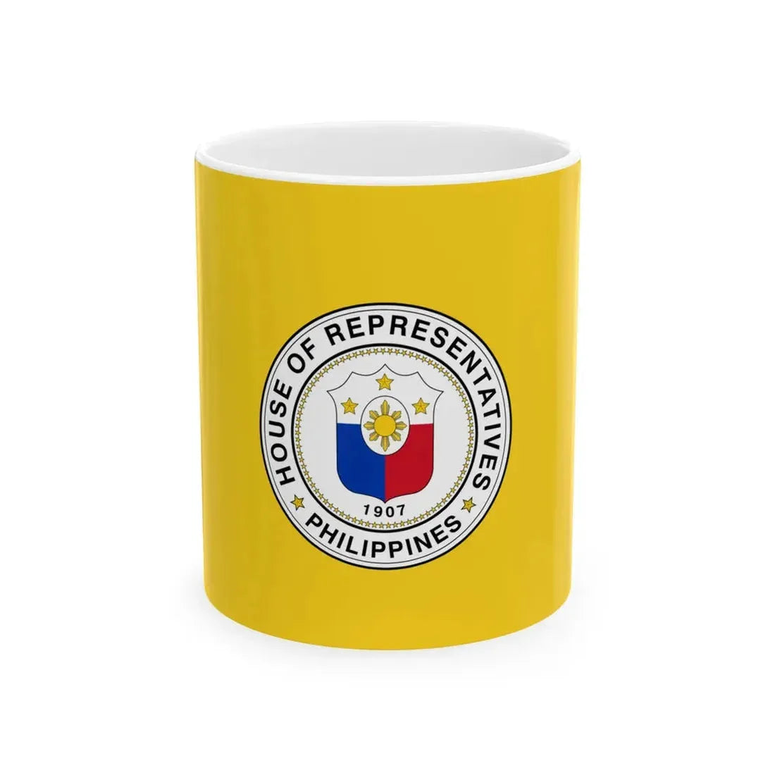 Flag of the Speaker of the House of Representatives of the Philippines (Philippines) White Coffee Mug 11oz - Go Mug Yourself