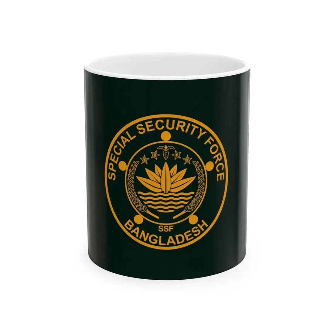 Flag of the Special Security Force SSF (Bangladesh) White Coffee Mug 11oz - Go Mug Yourself