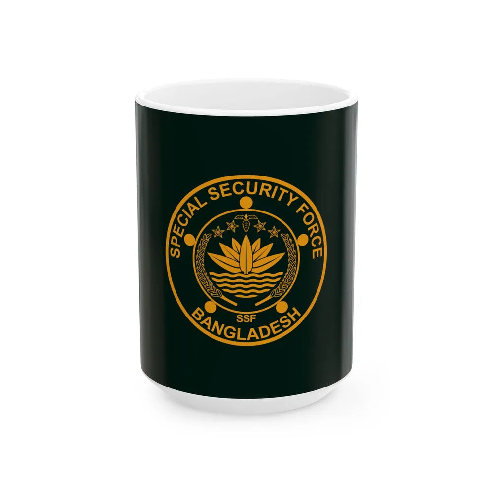Flag of the Special Security Force SSF (Bangladesh) White Coffee Mug 15oz - Go Mug Yourself