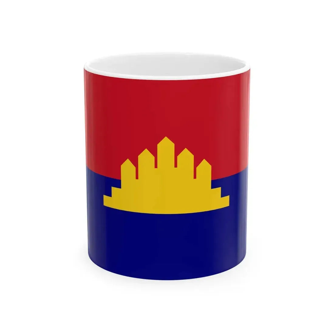 Flag of the State of Cambodia 1989-1993 (Cambodia) White Coffee Mug 11oz - Go Mug Yourself
