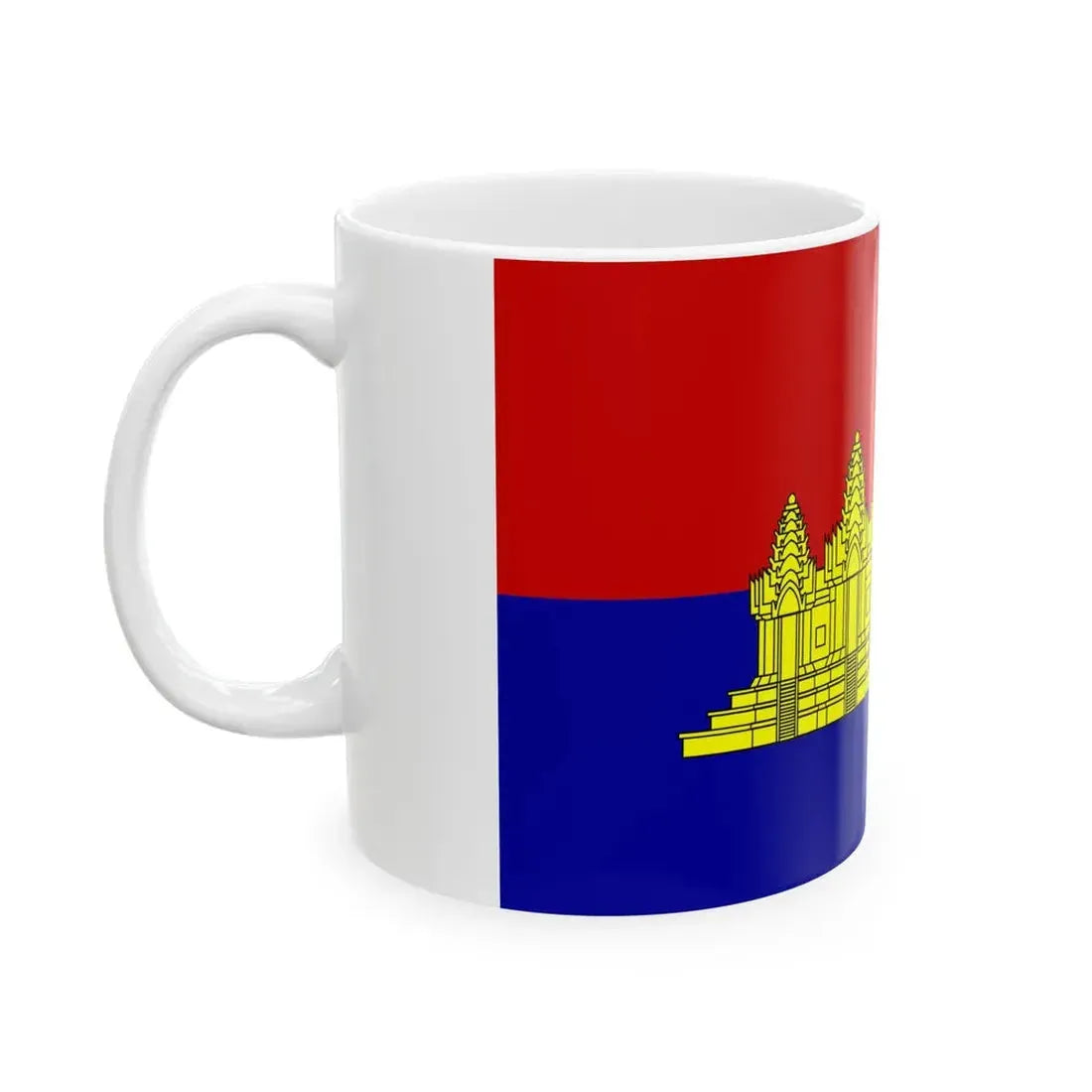 Flag of the State of Cambodia alternate svg vesion (Cambodia) White Coffee Mug - Go Mug Yourself