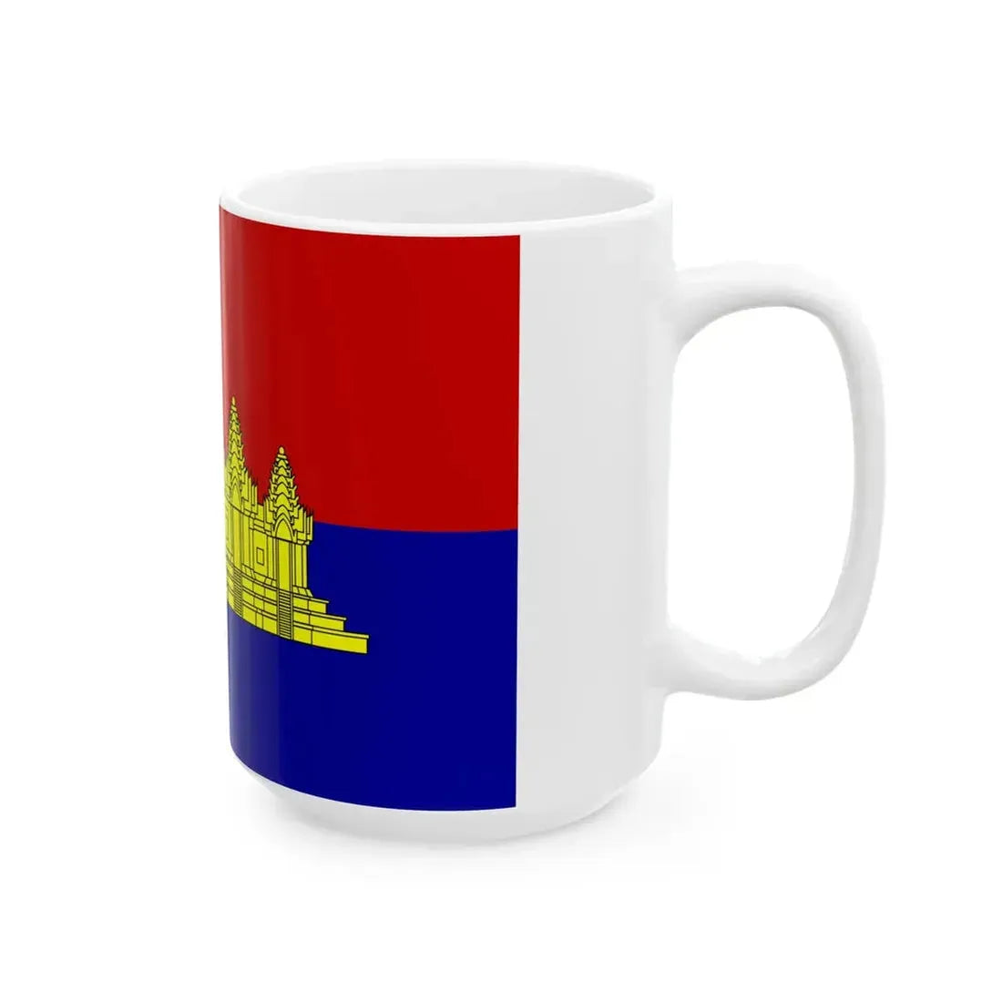 Flag of the State of Cambodia alternate svg vesion (Cambodia) White Coffee Mug - Go Mug Yourself