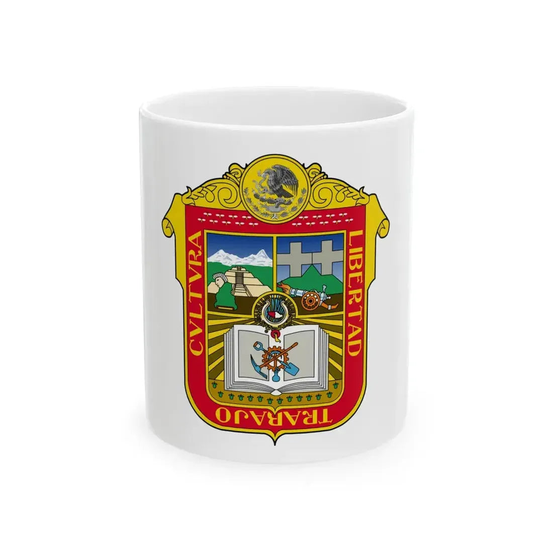 Flag of the State of Mexico (Mexico) White Coffee Mug 11oz - Go Mug Yourself
