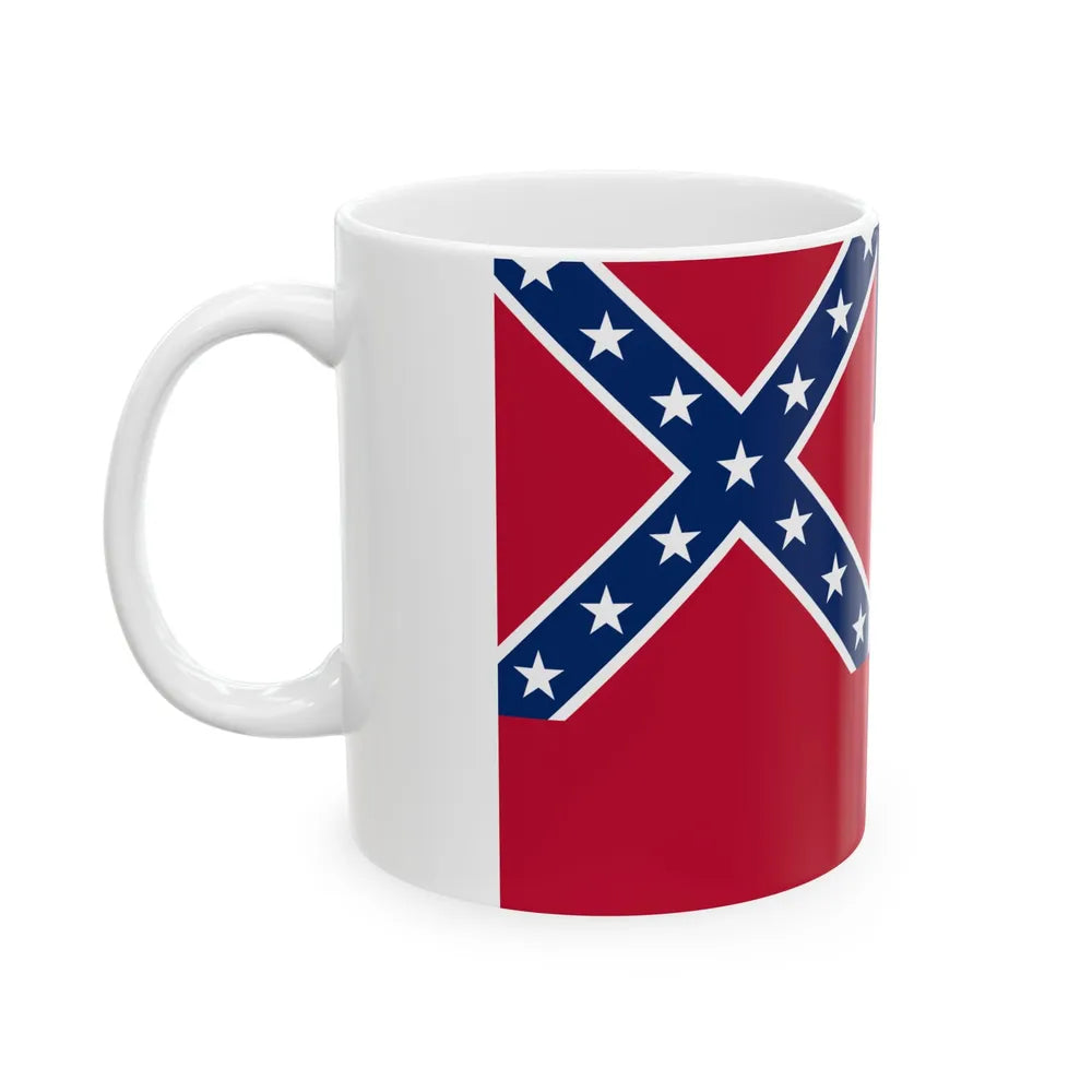 Flag of the State of Mississippi 1894-1906 (United States) White Coffee Mug - Go Mug Yourself