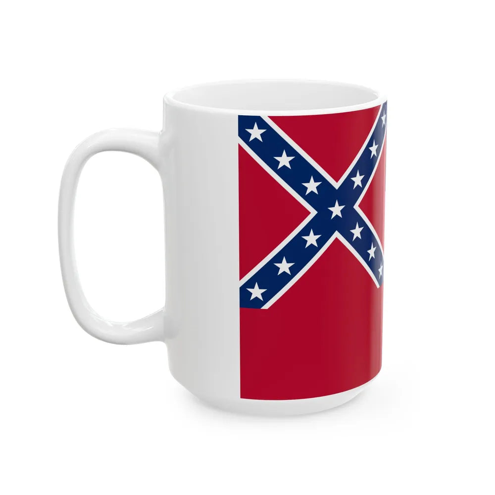 Flag of the State of Mississippi 1894-1906 (United States) White Coffee Mug - Go Mug Yourself