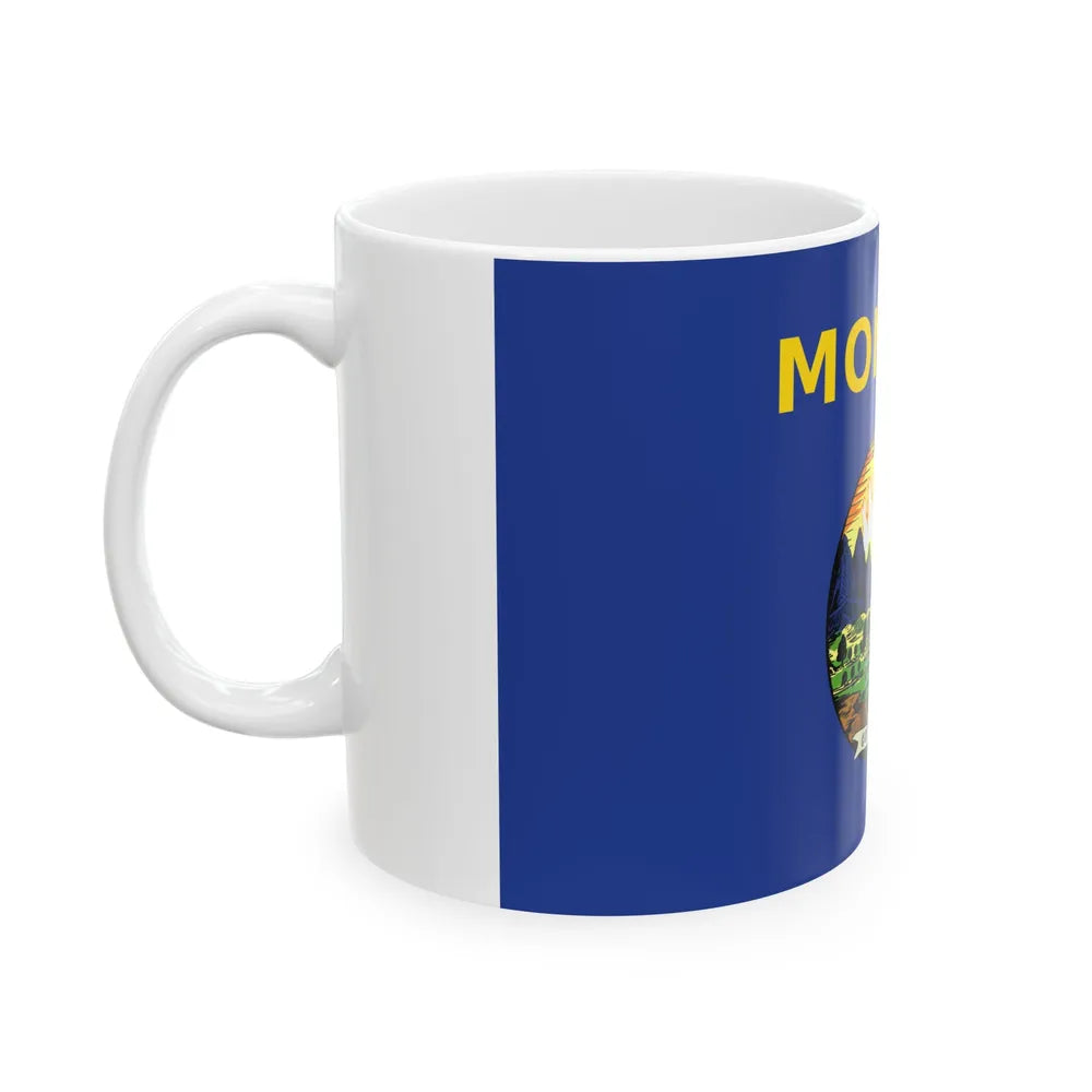 Flag of the State of Montana (United States) White Coffee Mug - Go Mug Yourself