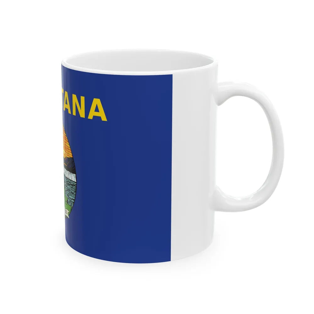 Flag of the State of Montana (United States) White Coffee Mug - Go Mug Yourself