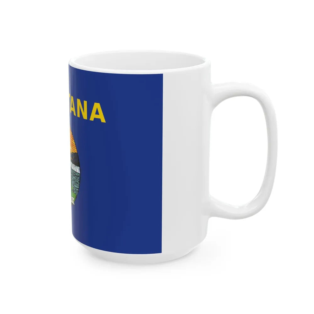 Flag of the State of Montana (United States) White Coffee Mug - Go Mug Yourself