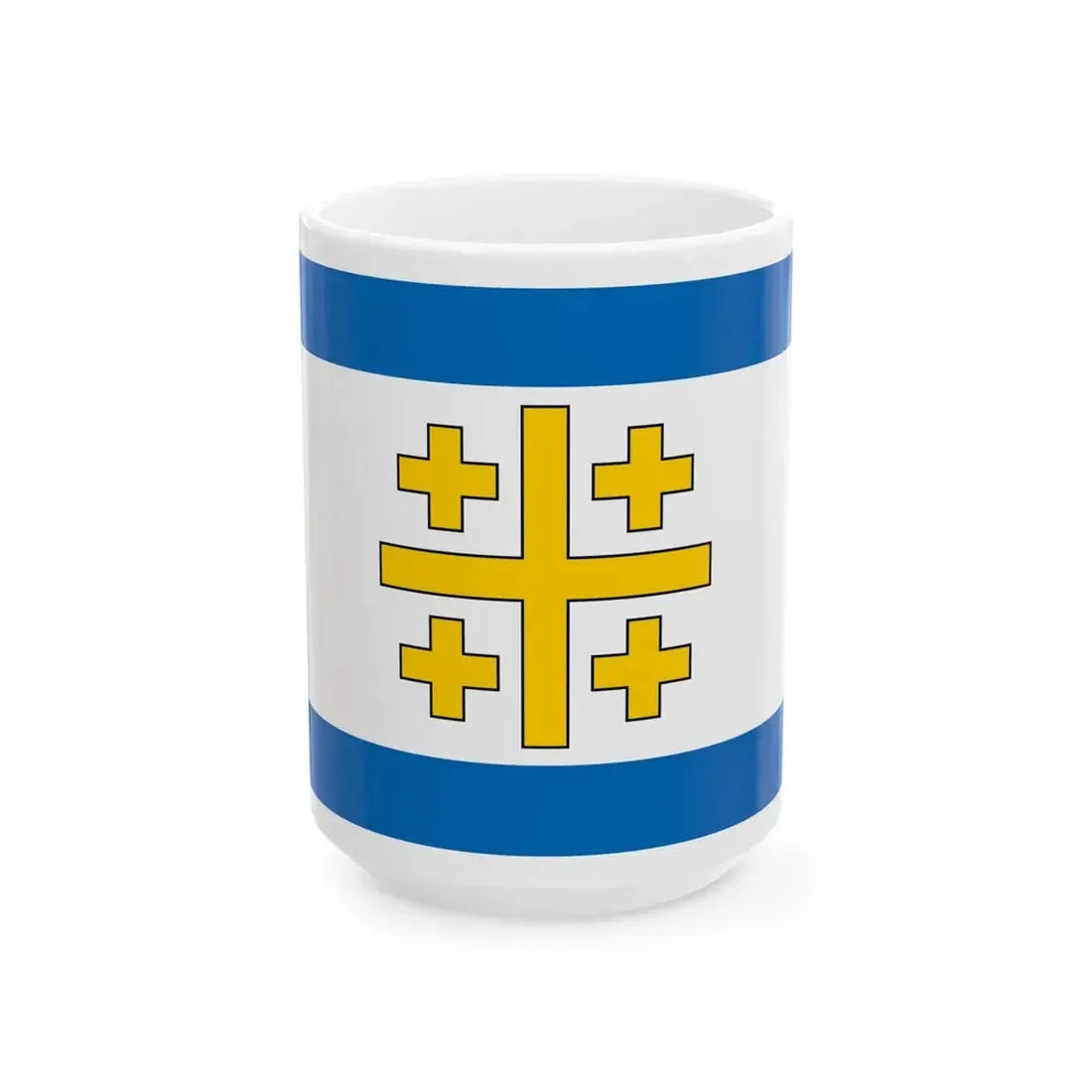 Flag of the State of Palestine Proposal 5 (Israel) White Coffee Mug 15oz - Go Mug Yourself