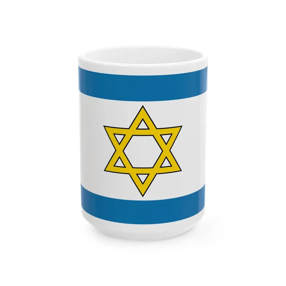 Flag of the State of Palestine Proposal 6 (Israel) White Coffee Mug 15oz - Go Mug Yourself