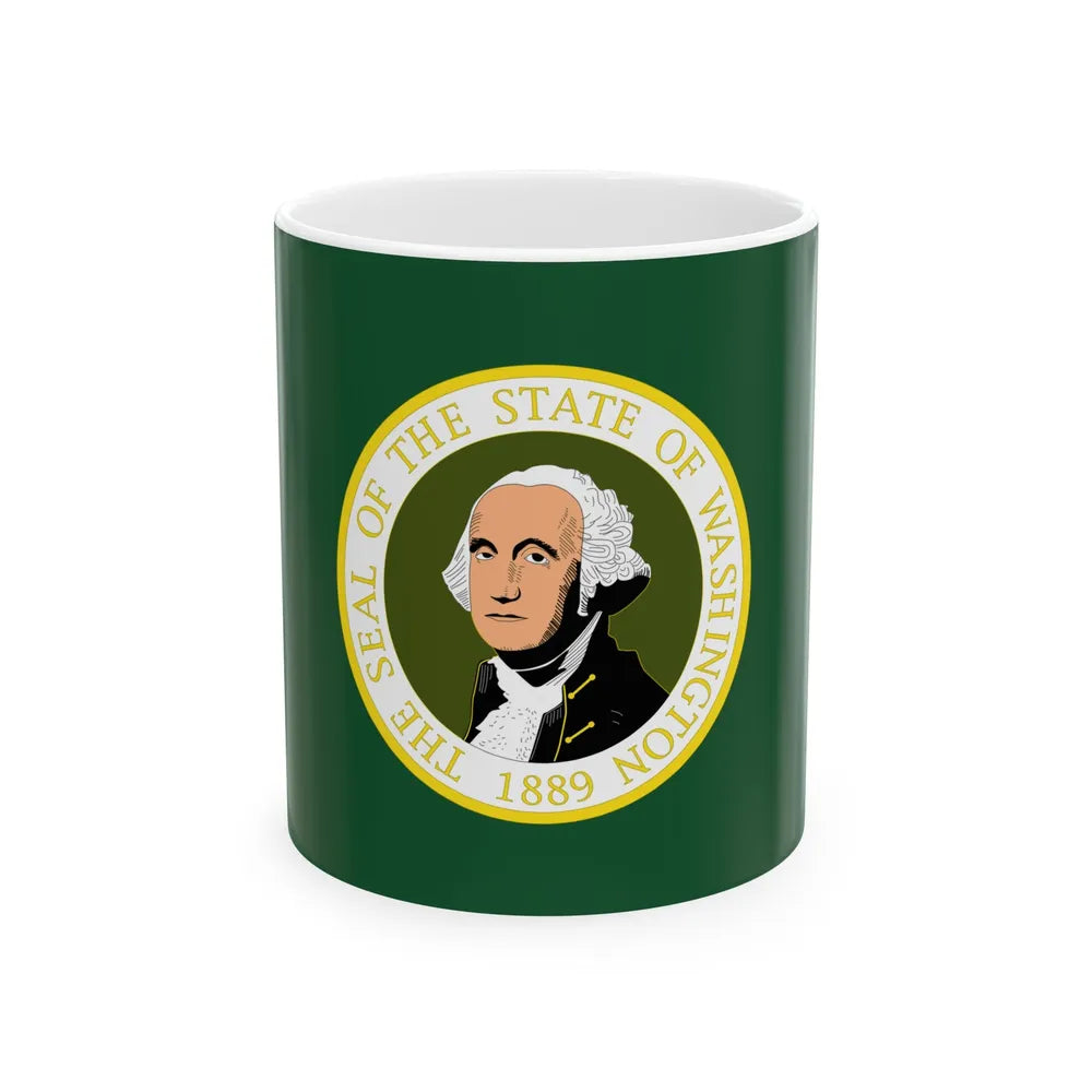 Flag of the State of Washington 1923-1967 (United States) White Coffee Mug 11oz - Go Mug Yourself