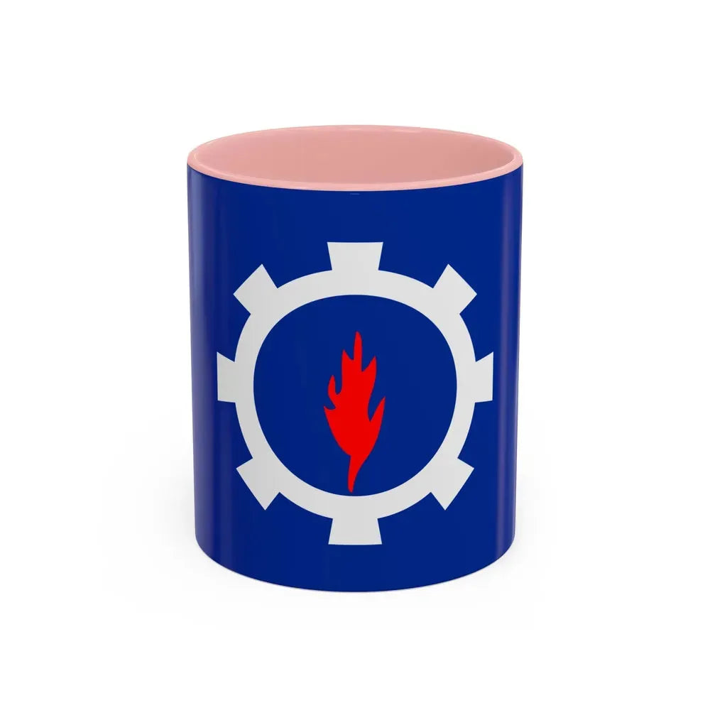 Flag of the Suez Governorate Egypt - Accent Coffee Mug 11oz Pink - Go Mug Yourself