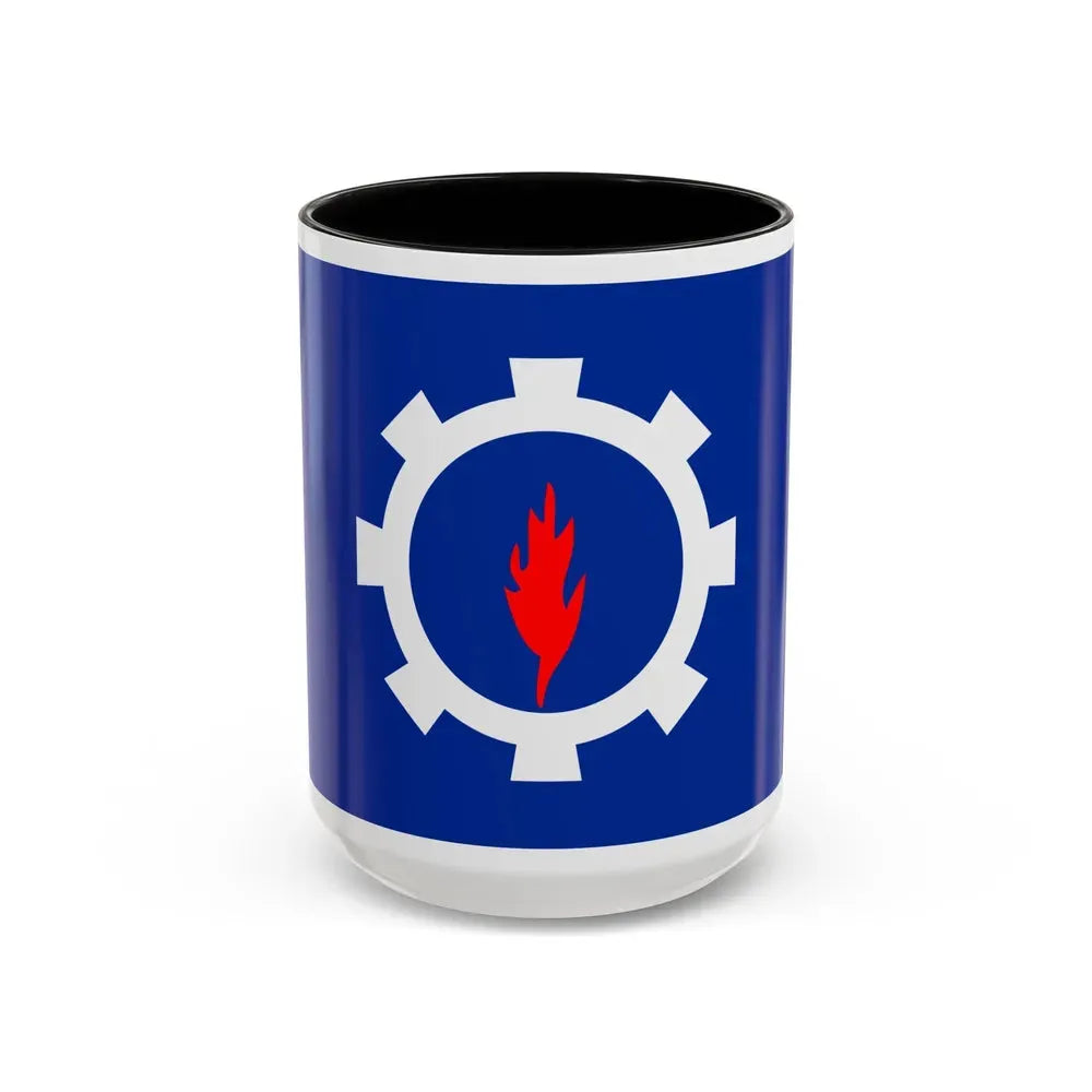 Flag of the Suez Governorate Egypt - Accent Coffee Mug 15oz Black - Go Mug Yourself