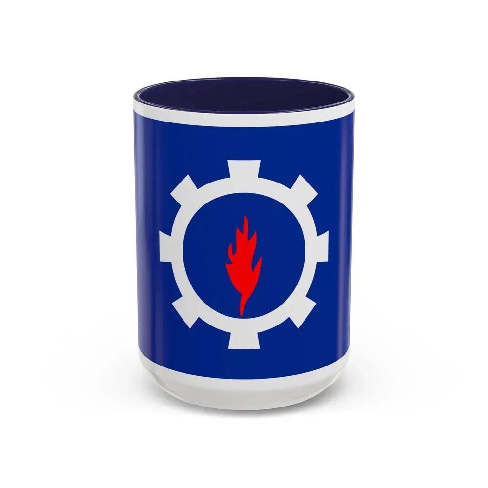 Flag of the Suez Governorate Egypt - Accent Coffee Mug 15oz Navy - Go Mug Yourself