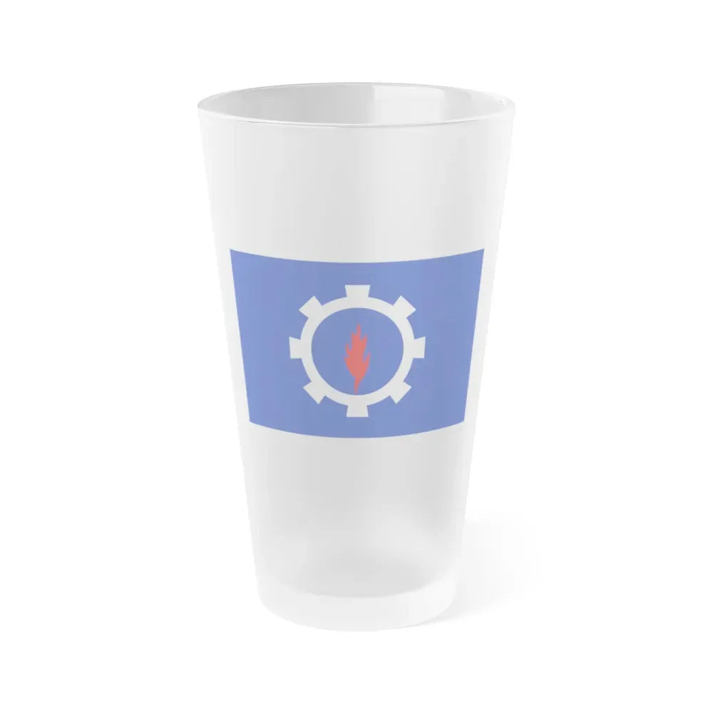 Flag of the Suez Governorate Egypt - Frosted Pint Glass 16oz 16oz Frosted - Go Mug Yourself