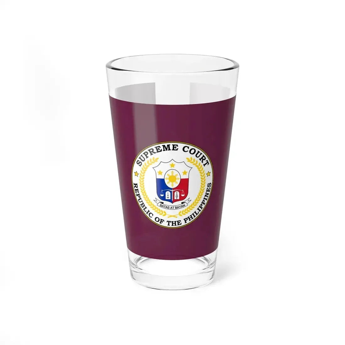 Flag of the Supreme Court of the Philippines (Philippines) Pint Glass 16oz 16oz - Go Mug Yourself