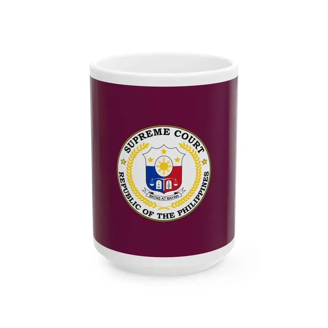 Flag of the Supreme Court of the Philippines (Philippines) White Coffee Mug 15oz - Go Mug Yourself